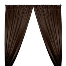Crepe Back Satin Rod Pocket Curtains - Brown