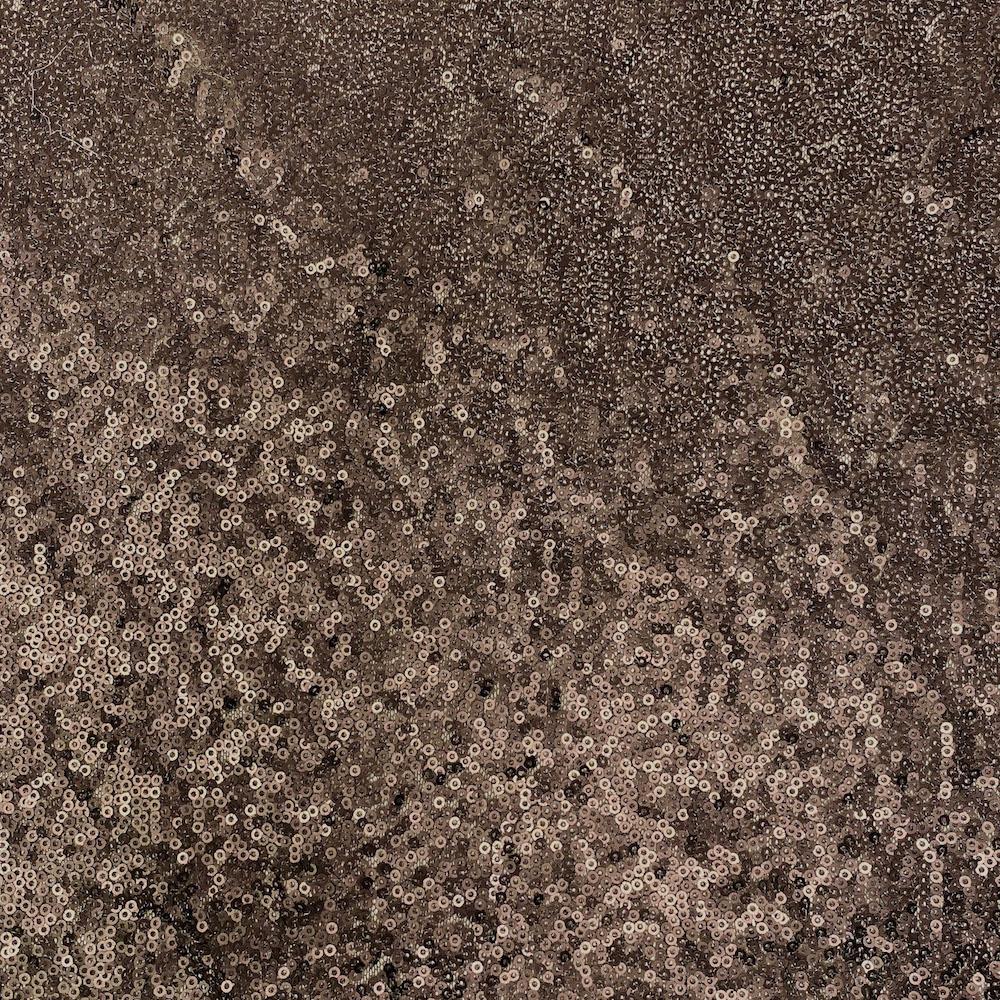 Crushed Embroidery Sequins On Mesh Fabric SV576589 Brown 1