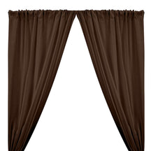 Natural Linen Rod Pocket Curtains - Brown