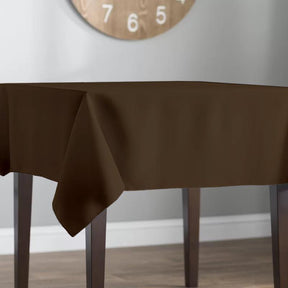Poplin 60 Rectangular Table Covers Brown Image 2