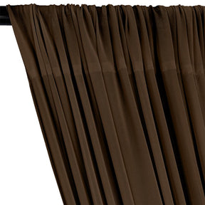 Power Mesh Rod Pocket Curtains - Brown