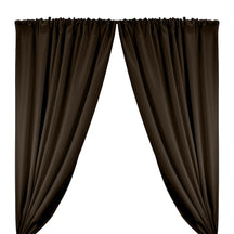 Polyester Twill Rod Pocket Curtains - Brown