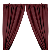 Neoprene Scuba Rod Pocket Curtains - Burgundy