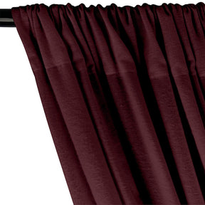 Cotton Flannel Rod Pocket Curtains - Burgundy
