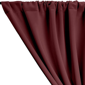 Neoprene Scuba Rod Pocket Curtains - Burgundy