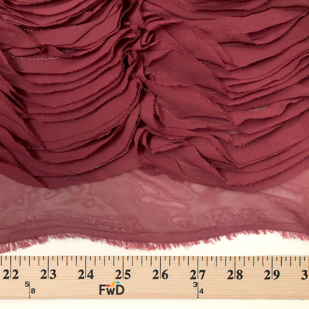 Wave Ruffle Chiffon Fabric By The Yard