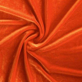 Stretch Velvet Rod Pocket Curtains - Burnt Orange