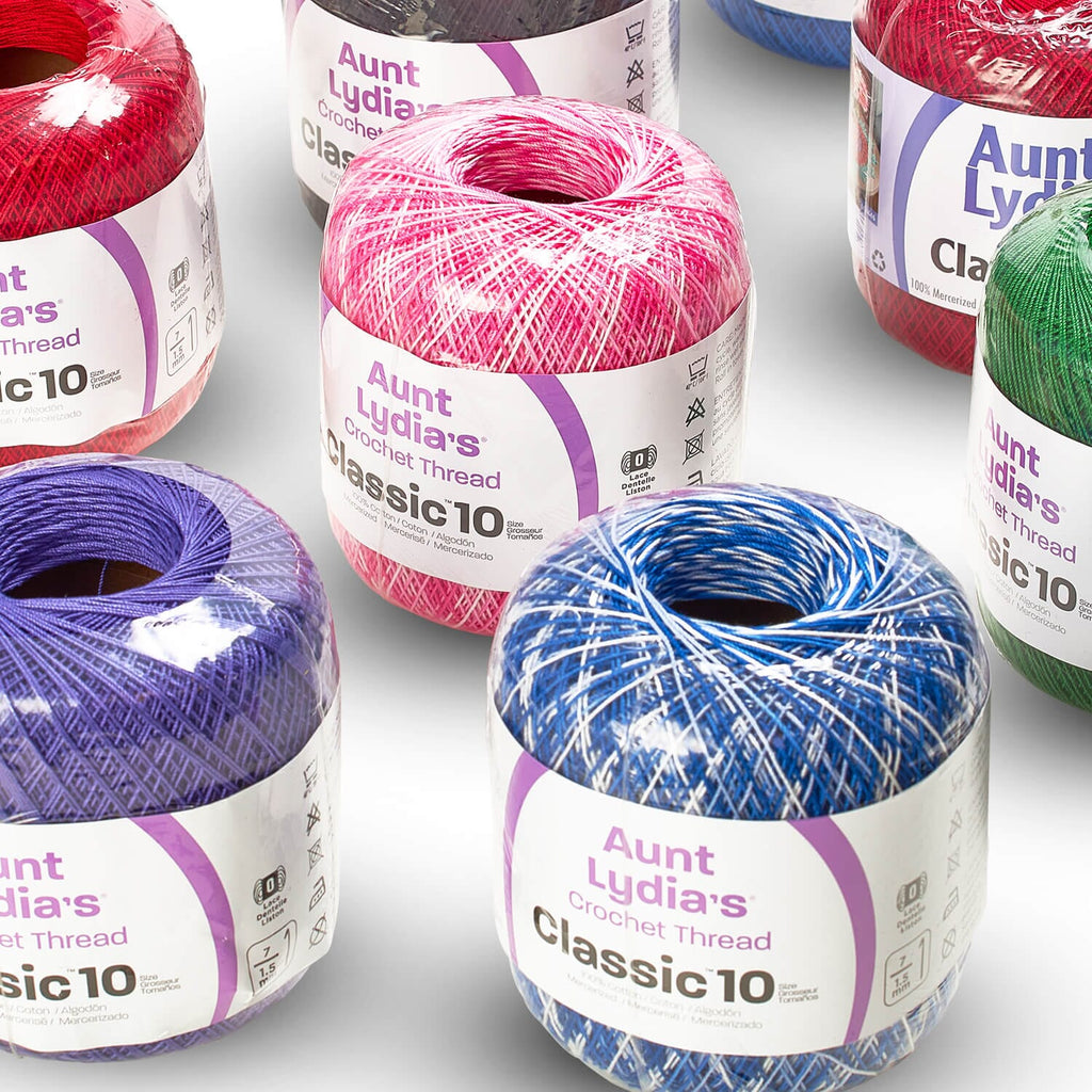 Aunt Lydia's Crochet Thread Size 3 - Maize (2-Pack), 100% Mercerized Cotton, Soft & Lustrous Yarn For Fashion Accessories & Clothing