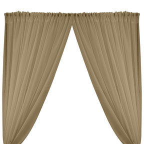 Gasa Sheer Voile Rod Pocket Curtains - Camel