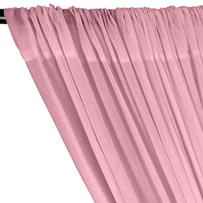 Cotton Voile Rod Pocket Curtains - Candy Pink