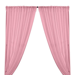 Cotton Voile Rod Pocket Curtains - Candy Pink