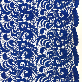 Royal Blue Cardinal Guipure French Venice Lace Fabric