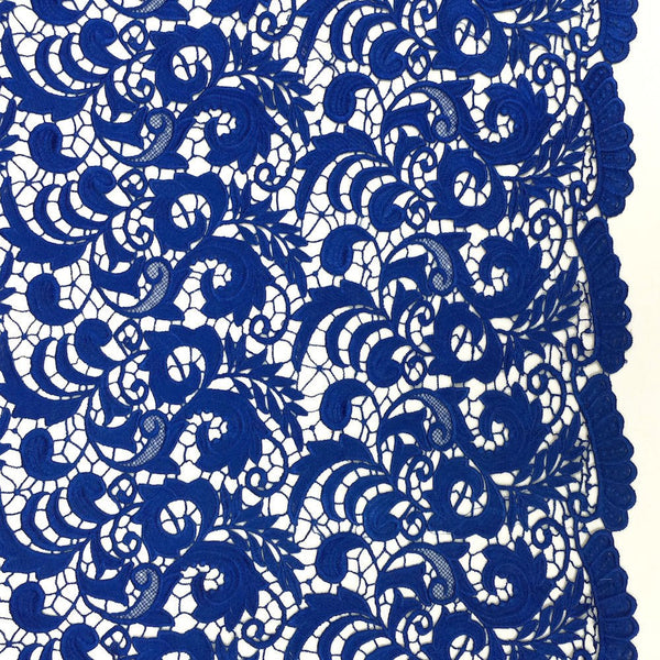 Royal Blue Cardinal Guipure French Venice Lace Fabric