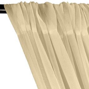 Crushed Sheer Voile Rod Pocket Curtains - Champagne