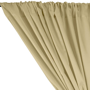 Polyester Twill Rod Pocket Curtains - Champagne