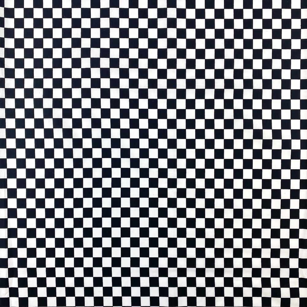 Checkered Printed Poplin Fabric By The Yard