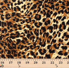 Cheetah Printed Neoprene Scuba Knit Fabric