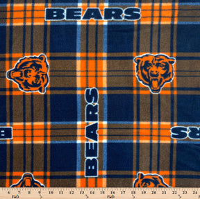 Chicago Bears Plaid NFL Fleece Fabric