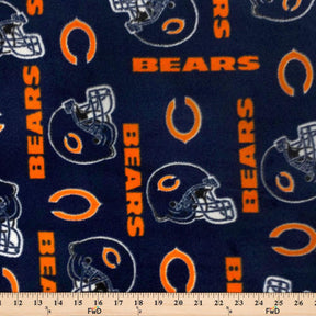 Chicago Bears Blue NFL Fleece Fabric