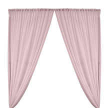 Polyester Chiffon Rod Pocket Curtains - Light Pink