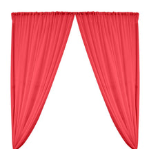Polyester Chiffon Rod Pocket Curtains - Neon Pink
