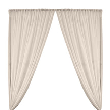 Polyester Chiffon Rod Pocket Curtains - Off White