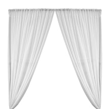 Polyester Chiffon Rod Pocket Curtains (All Colors Available) - White