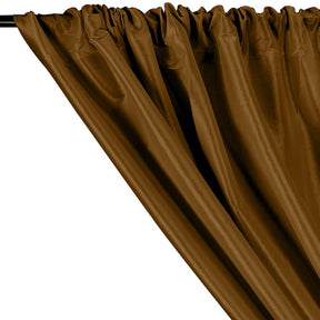 Stretch Taffeta Rod Pocket Curtains - Cocoa