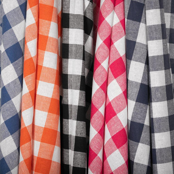 Gingham 1 Inch Check Printed Broadcloth