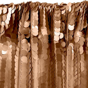 Paillette Circle Sequins Rod Pocket Curtains - Copper