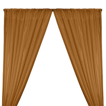 Poly China Silk Lining Rod Pocket Curtains - Copper