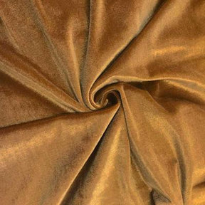 Stretch Velvet Rod Pocket Curtains - Copper