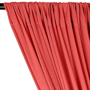 ITY Knit Stretch Jersey Rod Pocket Curtains - Coral