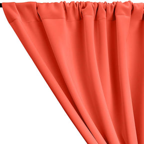 Neoprene Scuba Rod Pocket Curtains - Coral