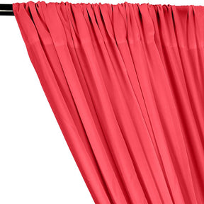 Rayon Challis Rod Pocket Curtains - Coral