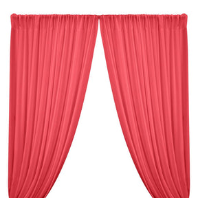 Rayon Challis Rod Pocket Curtains - Coral