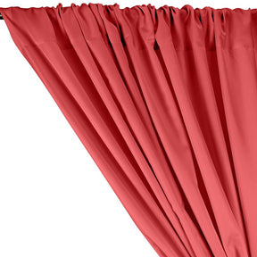 Polyester Twill Rod Pocket Curtains - Coral