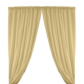 Cotton Polyester Broadcloth Rod Pocket Curtains - Beige