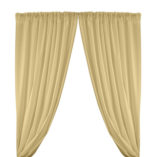 Cotton Polyester Broadcloth Rod Pocket Curtains - Beige