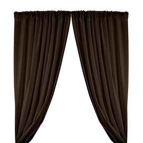 Cotton Polyester Broadcloth Rod Pocket Curtains - Brown