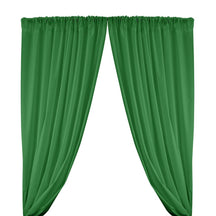 Cotton Polyester Broadcloth Rod Pocket Curtains - Kelly Green