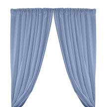 Cotton Polyester Broadcloth Rod Pocket Curtains - Light Blue