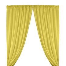 Cotton Polyester Broadcloth Rod Pocket Curtains - Neon Yellow