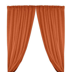 Cotton Polyester Broadcloth Rod Pocket Curtains - Orange