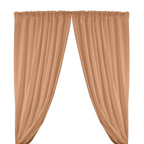 Cotton Polyester Broadcloth Rod Pocket Curtains - Peach