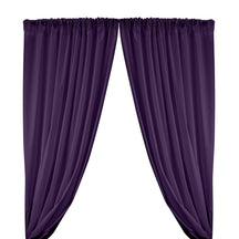 Cotton Polyester Broadcloth Rod Pocket Curtains - Purple