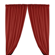 Cotton Polyester Broadcloth Rod Pocket Curtains - Red