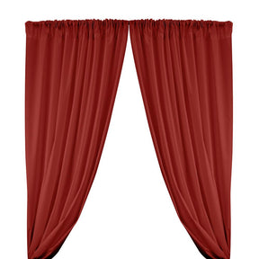 Cotton Polyester Broadcloth Rod Pocket Curtains - Red