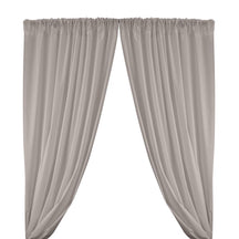 Cotton Polyester Broadcloth Rod Pocket Curtains - Silver