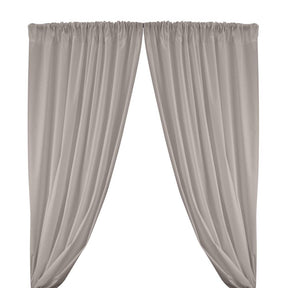 Cotton Polyester Broadcloth Rod Pocket Curtains - Silver